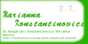 marianna konstantinovics business card